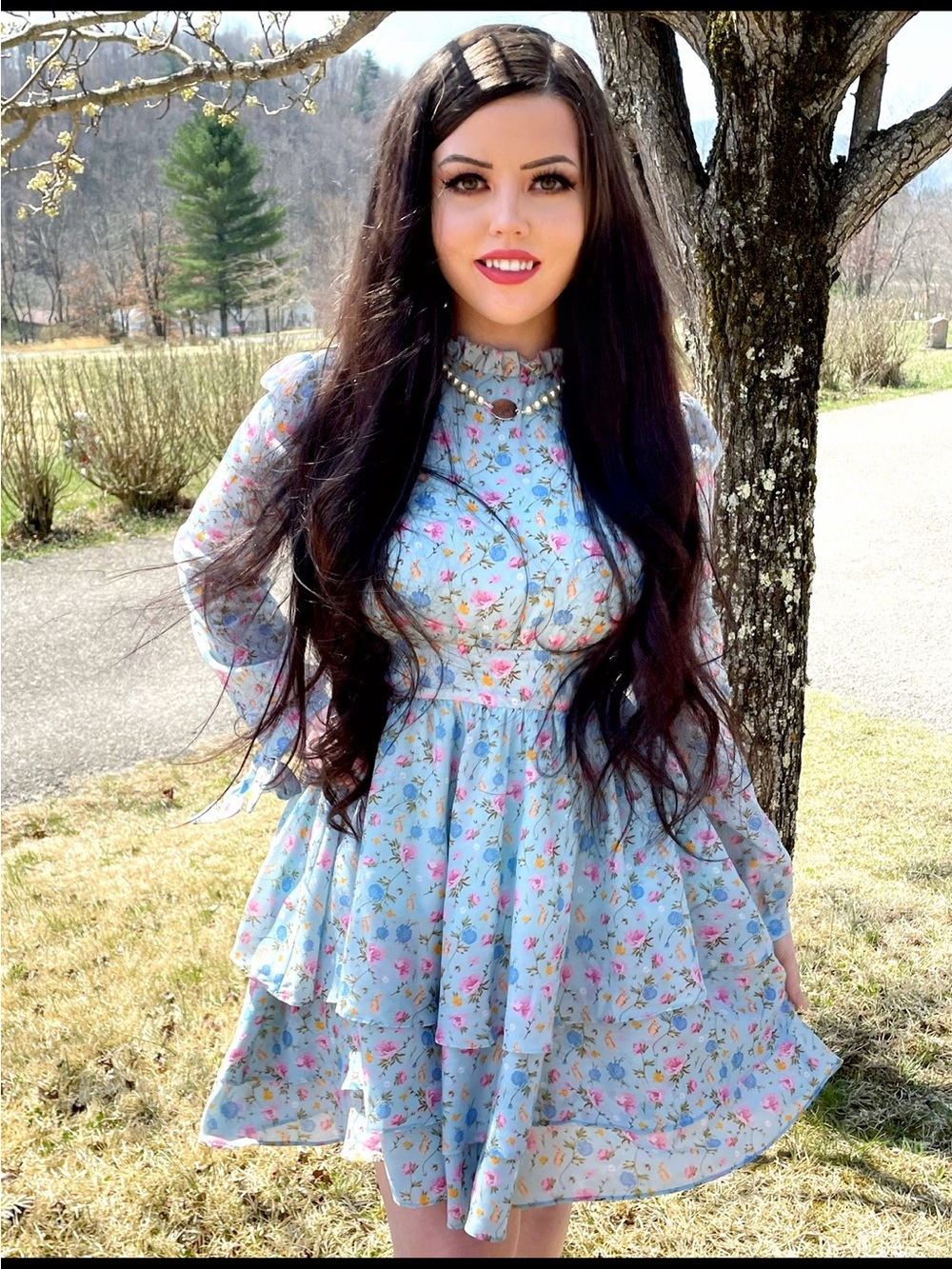 Kiel James Patrick Mini Bunny Ruffle Dress